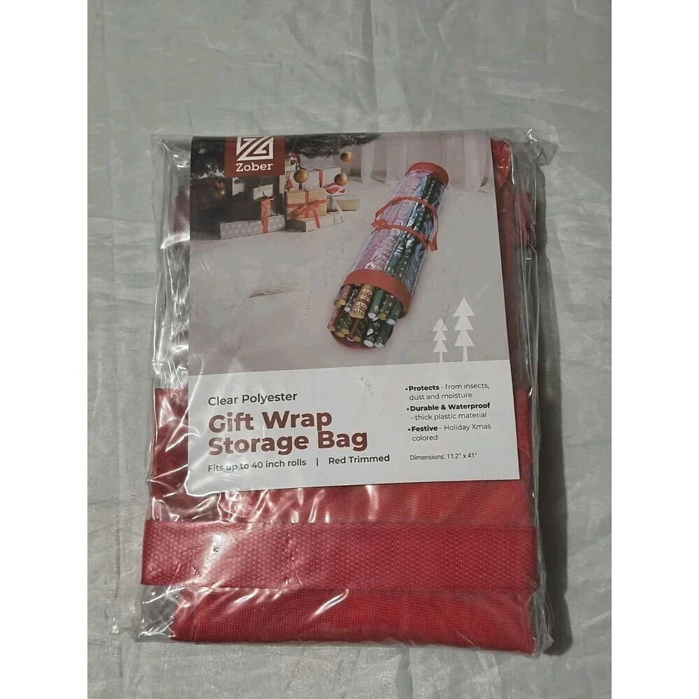 ZOBER Round Christmas Gift Wrapping Paper Organizer Storage - 40 Inch Gift Wrap
